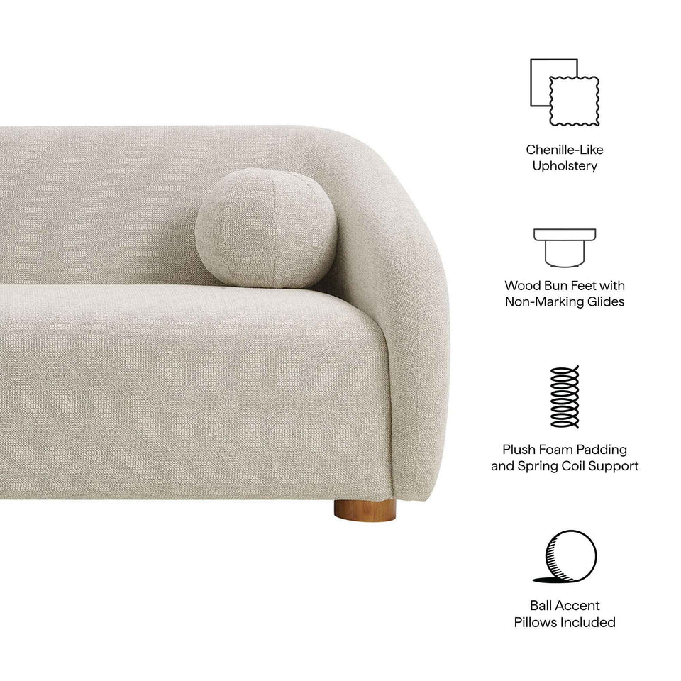 Holland 85" Chenille Fabric Sofa by Modway