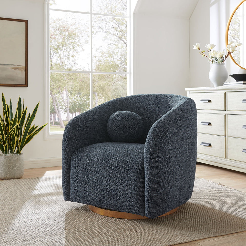 Holland Swivel Chenille Fabric Armchair by Modway