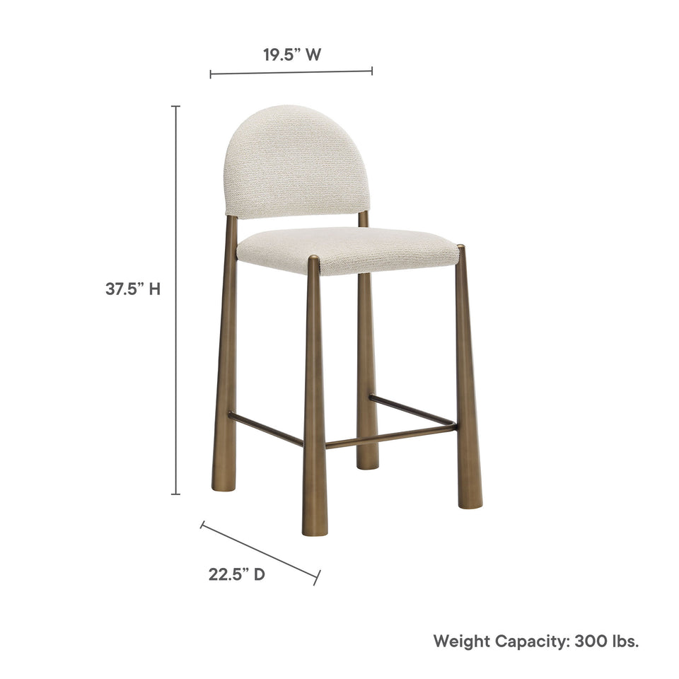 Hayley Upholstered Fabric Counter Stool by Modway