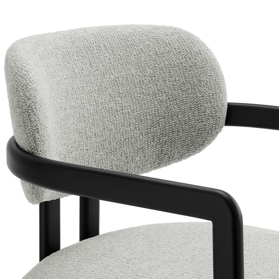 Elio Barrel Fabric and Metal Dining Chair by Modway