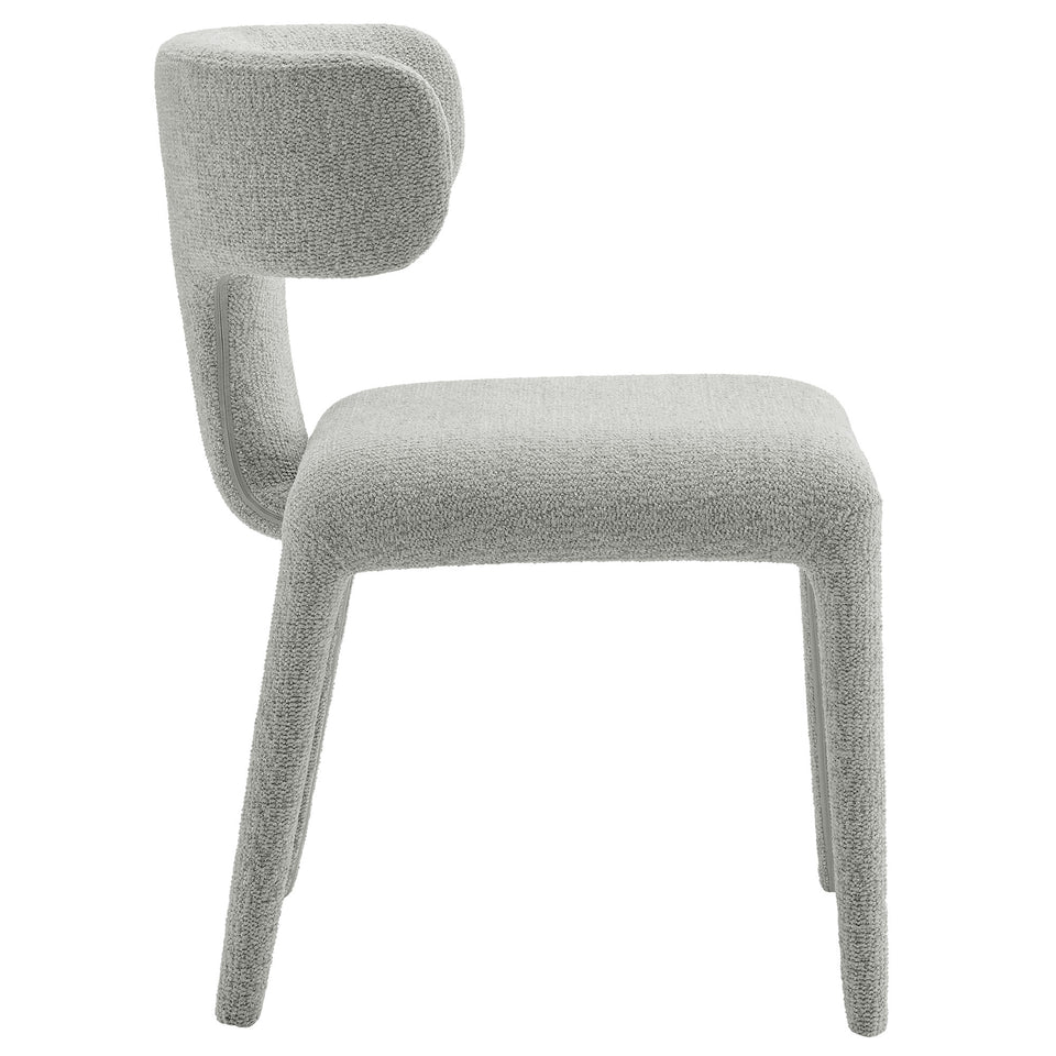 Stellan Curved Back Boucle Upholstered Dining Chair Set of 2 by Modway