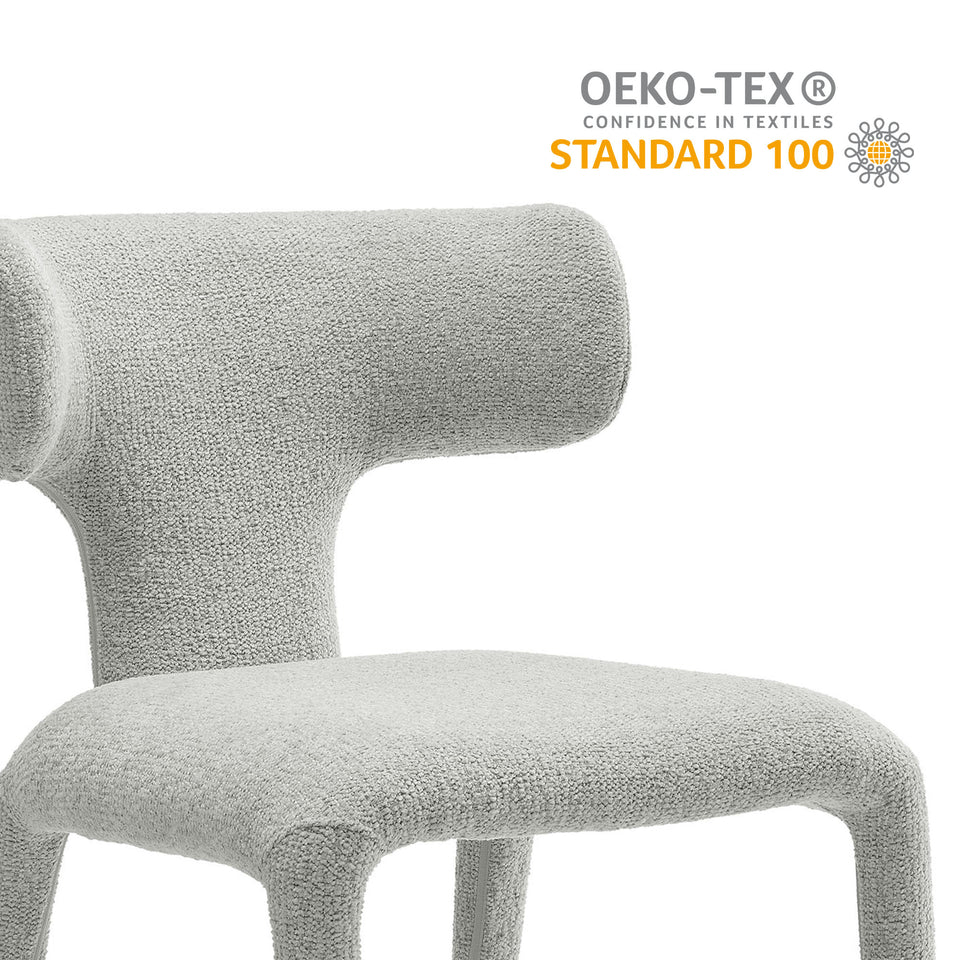 Stellan Curved Back Boucle Upholstered Dining Chair Set of 2 by Modway