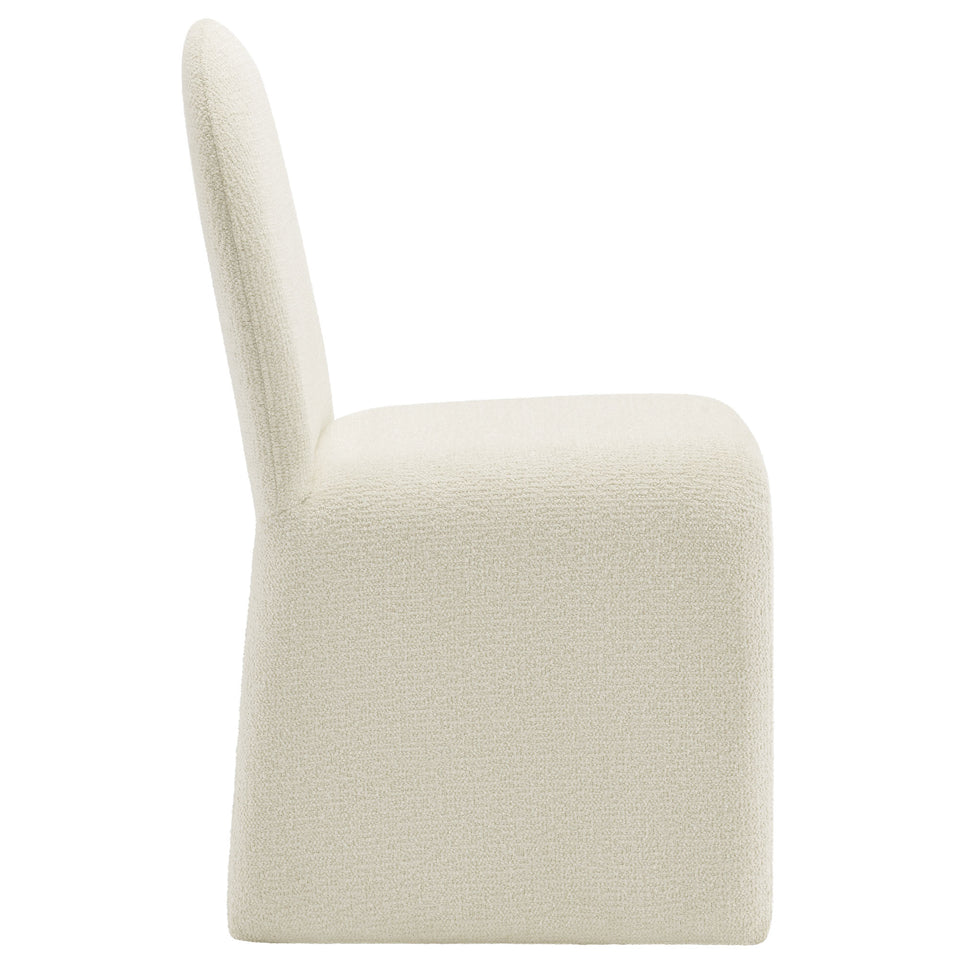 Junia Boucle Upholstered Arch Armless Dining Chair by Modway
