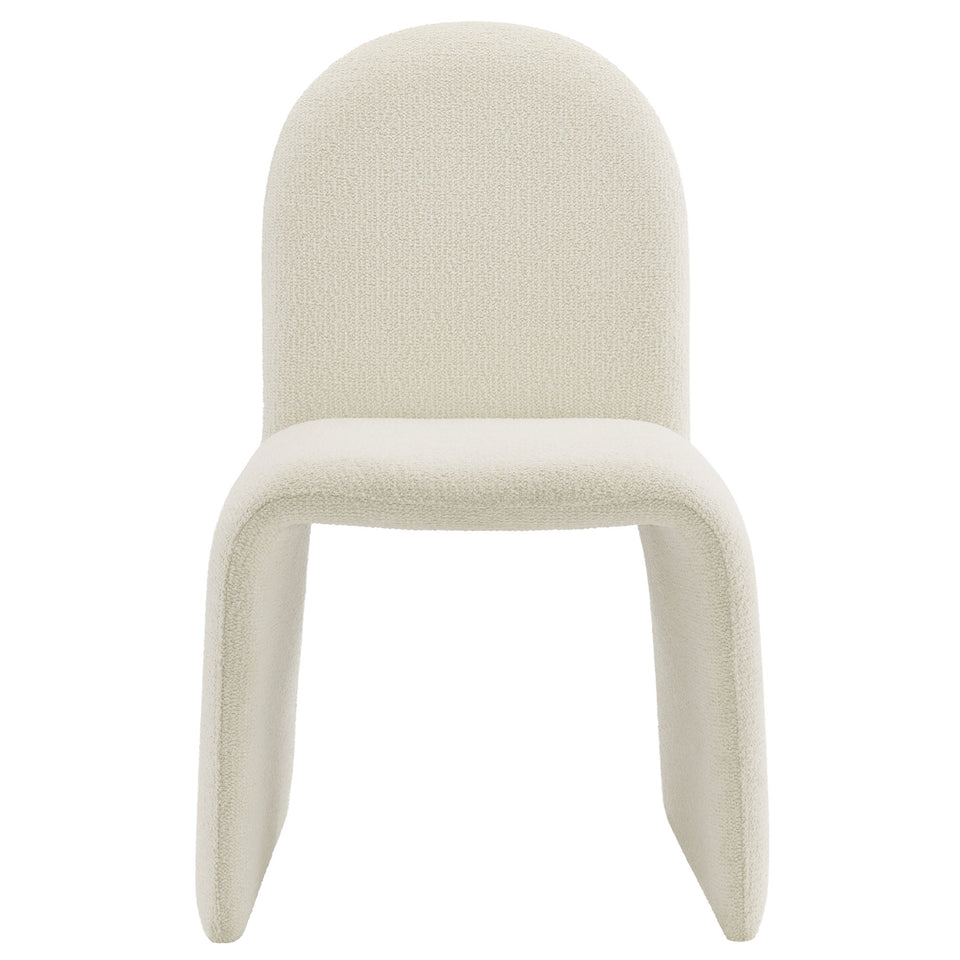 Junia Boucle Upholstered Arch Armless Dining Chair by Modway