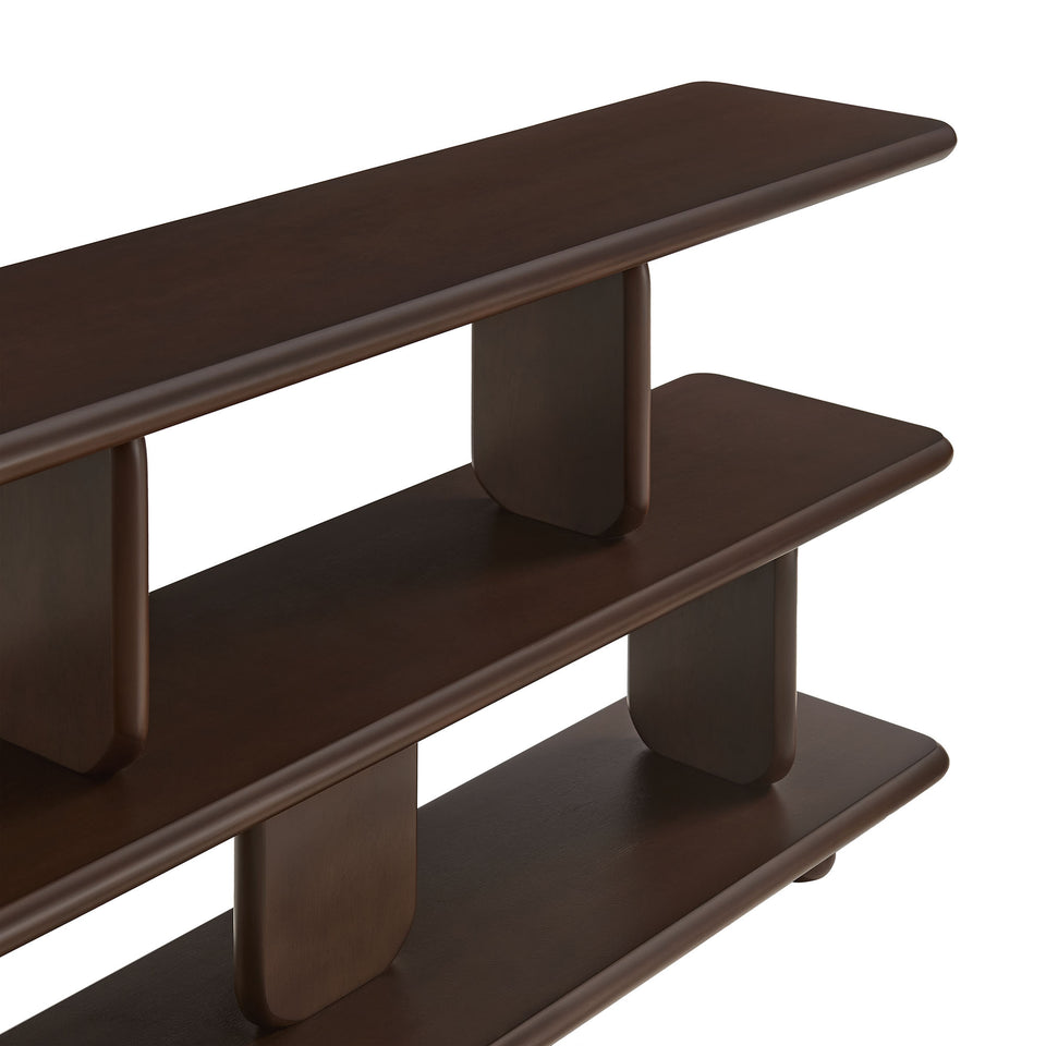 Lyle Sculptural 2-Tier Bookshelf by Modway