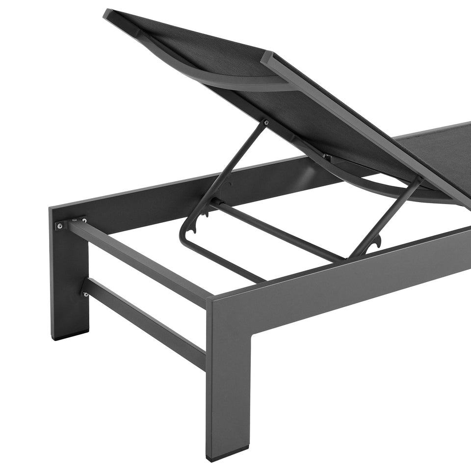 Tahoe Outdoor Patio Mesh and Aluminum Chaise Lounge by Modway