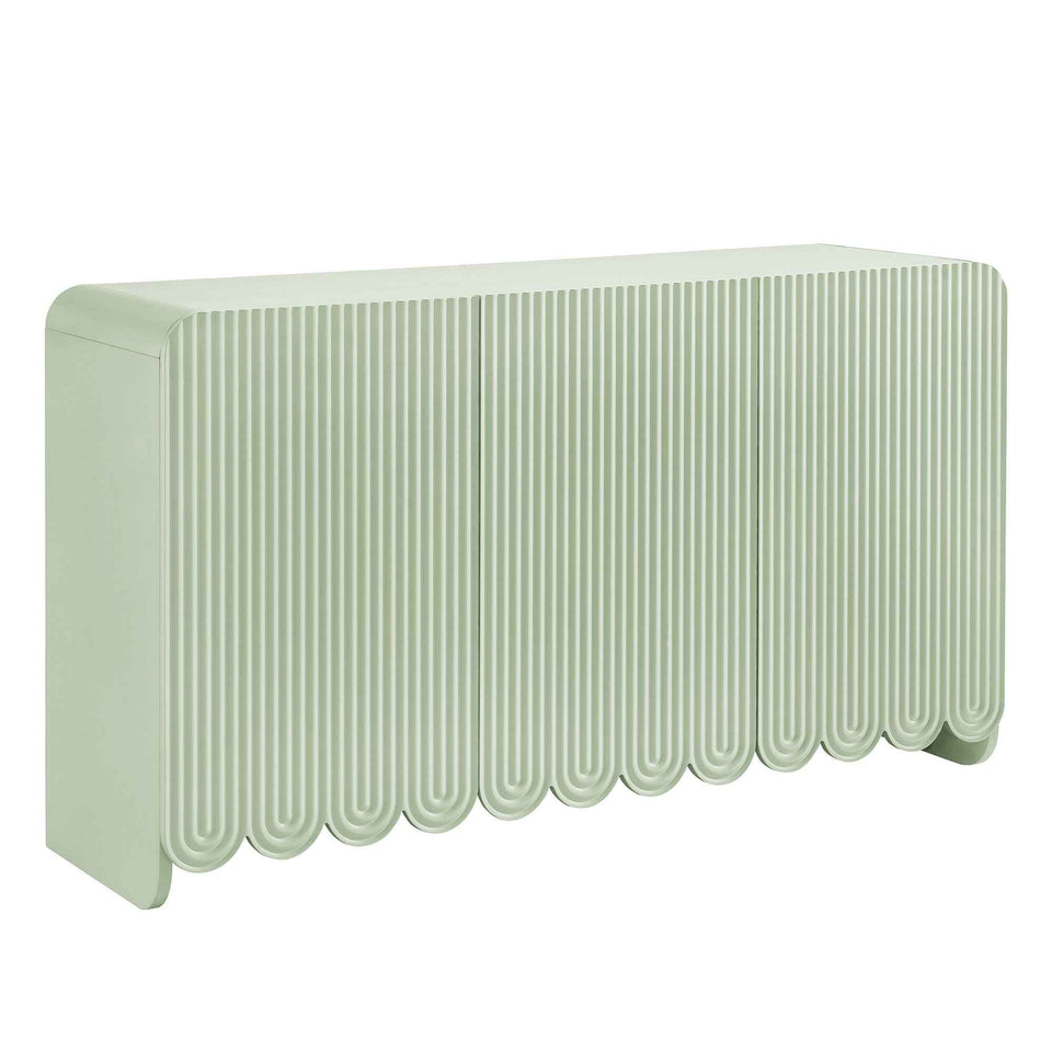 Dahlia Fluted and Scalloped Sideboard Storage Cabinet by Modway