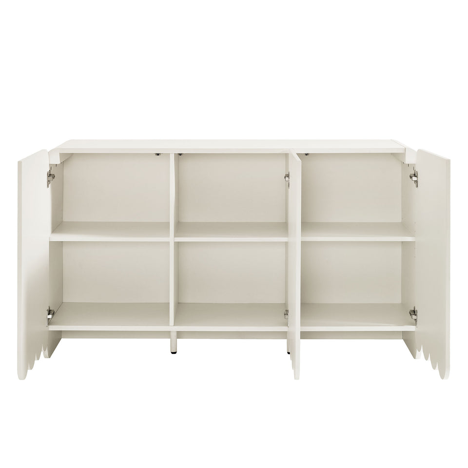 Dahlia Fluted and Scalloped Sideboard Storage Cabinet by Modway