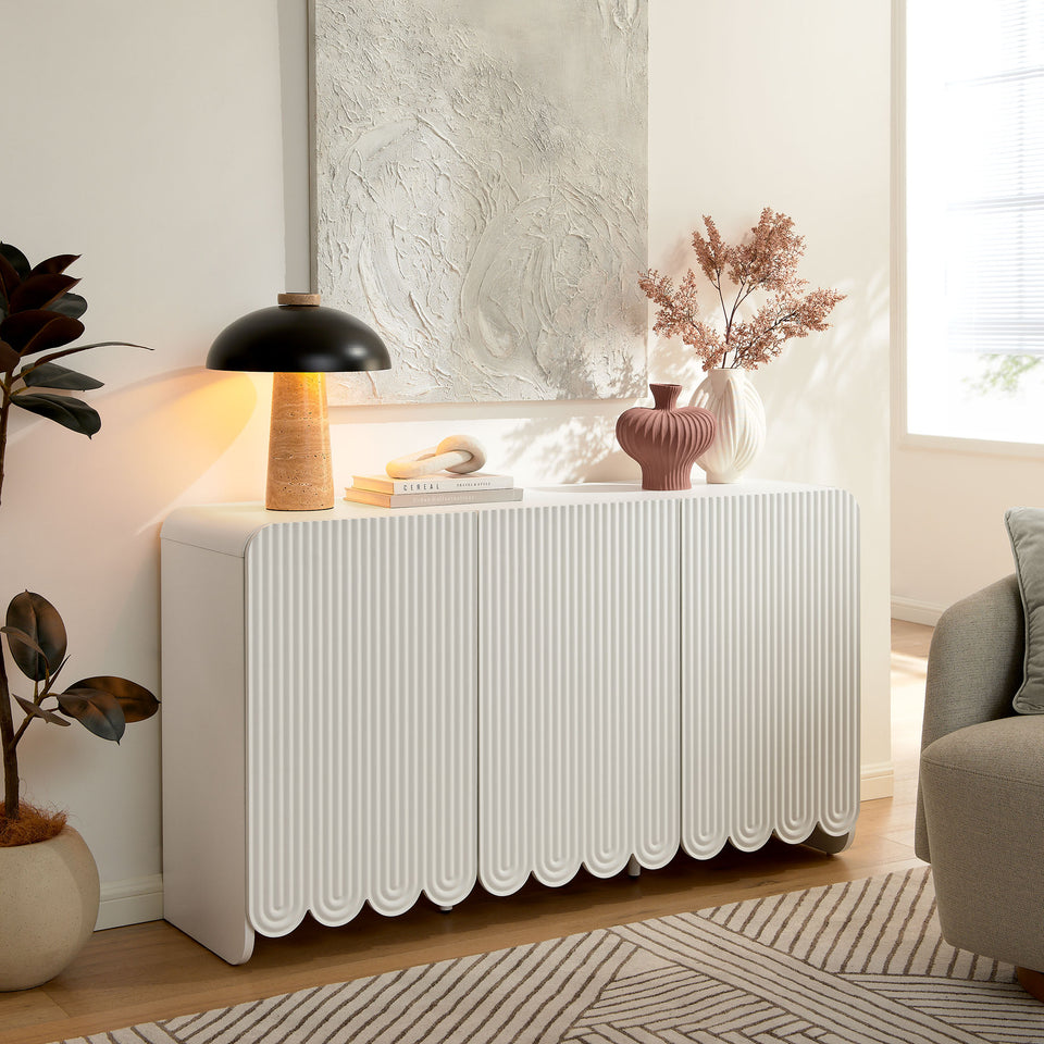 Dahlia Fluted and Scalloped Sideboard Storage Cabinet by Modway