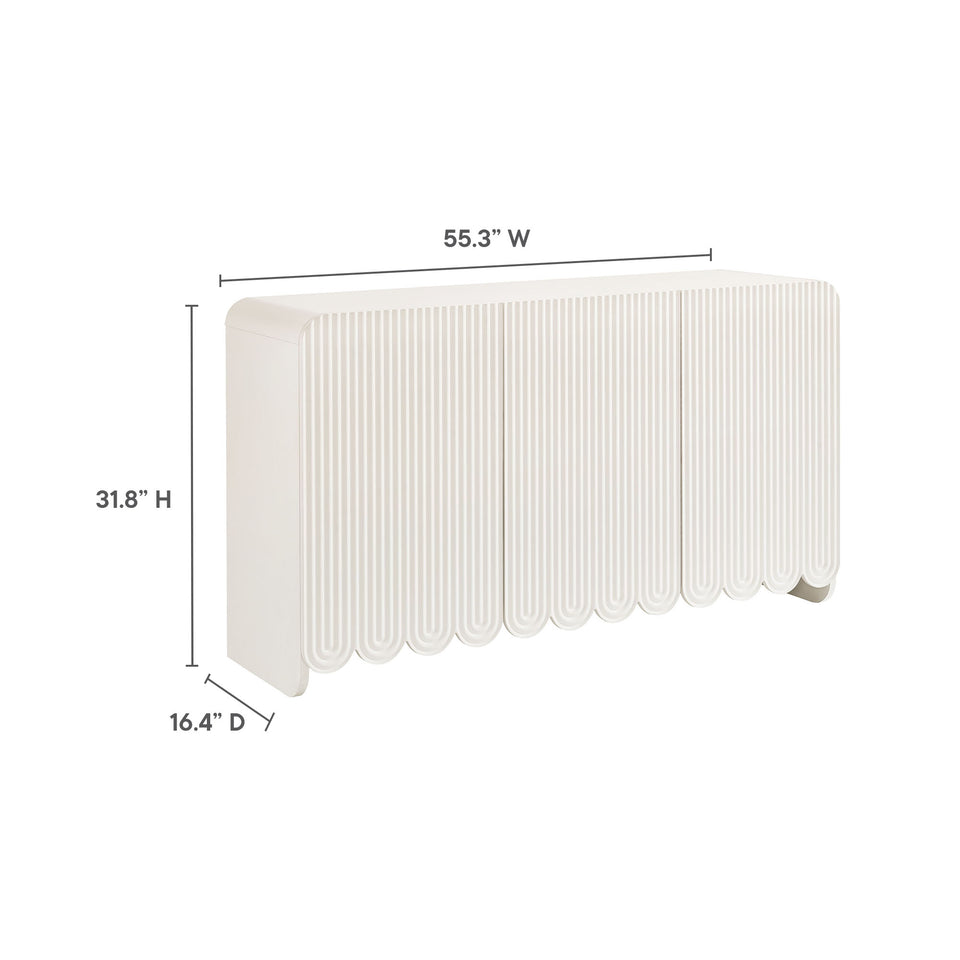 Dahlia Fluted and Scalloped Sideboard Storage Cabinet by Modway