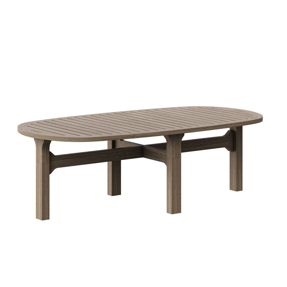 Saratoga Oval Outdoor Patio Teak Wood Coffee Table by Modway