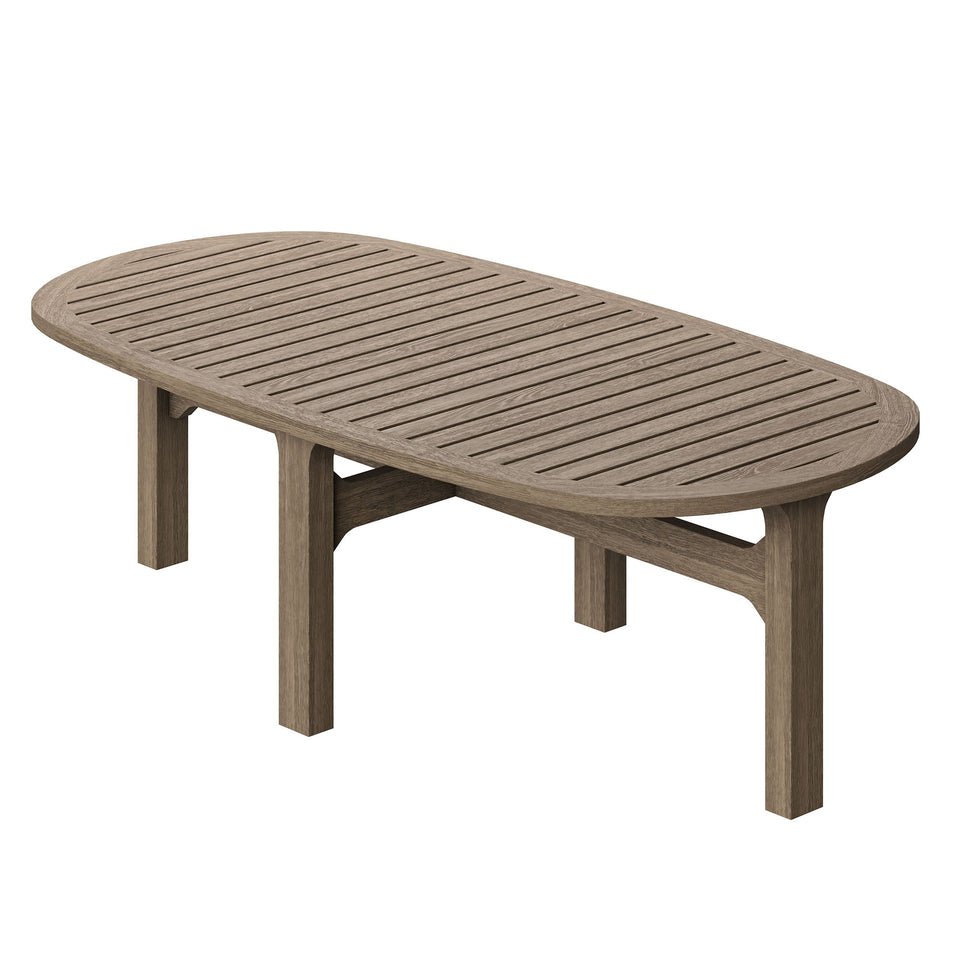 Saratoga Oval Outdoor Patio Teak Wood Coffee Table by Modway
