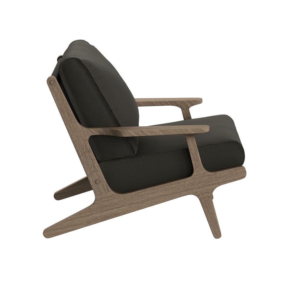 Saratoga 3-Piece Outdoor Patio Teak Wood Furniture Set with Lounge Chairs and Side Table by Modway
