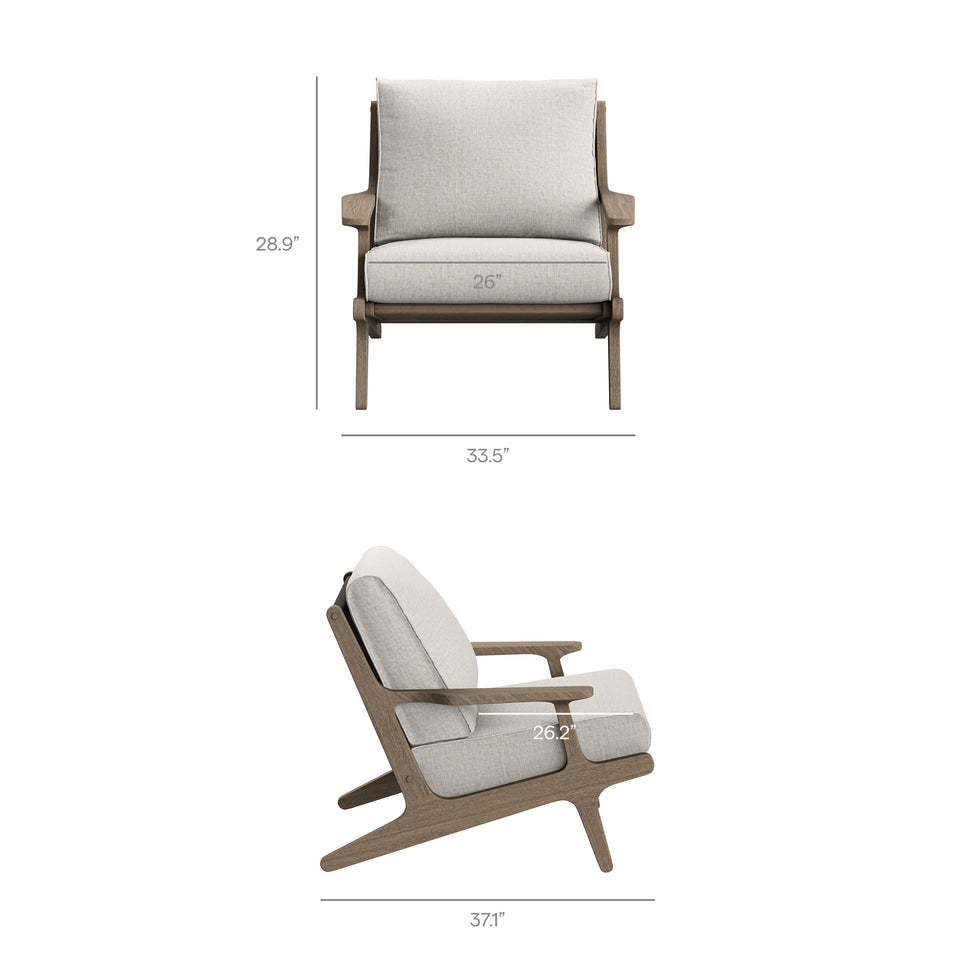 Saratoga Outdoor Patio Teak Wood Armchair by Modway