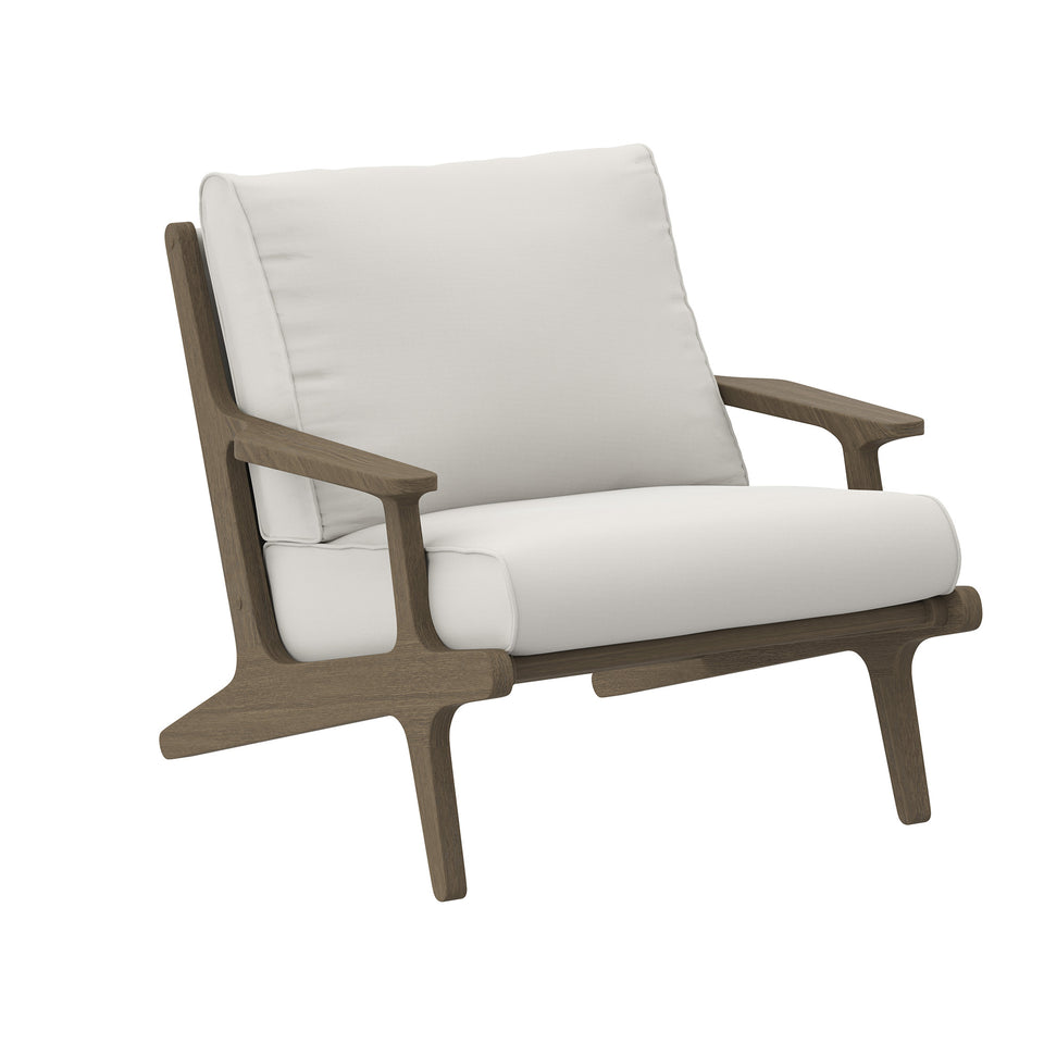 Saratoga Outdoor Patio Teak Wood Chair and Ottoman Set by Modway