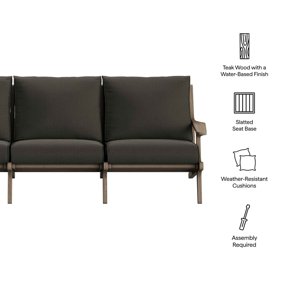 Saratoga Outdoor Patio Teak Sofa