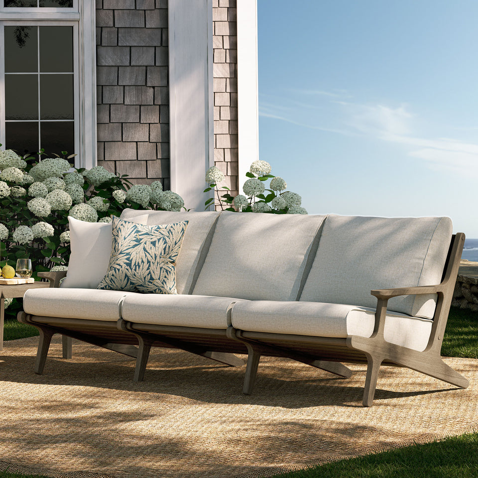Saratoga Outdoor Patio Teak Sofa by Modway