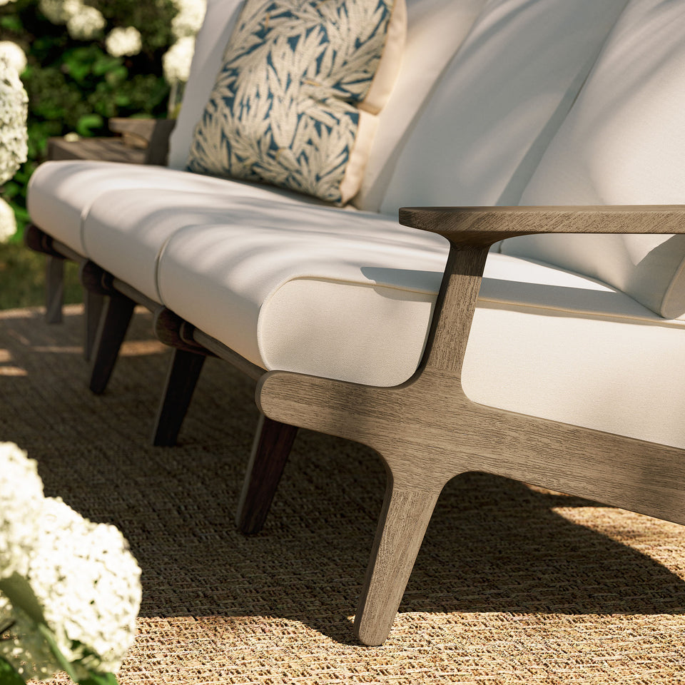 Saratoga Outdoor Patio Teak Sofa by Modway