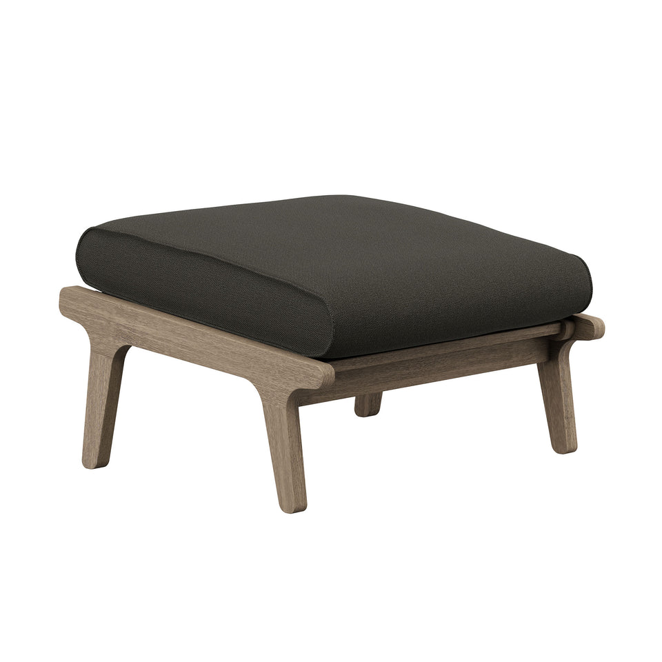Saratoga Outdoor Patio Teak Wood Chair and Ottoman Set by Modway