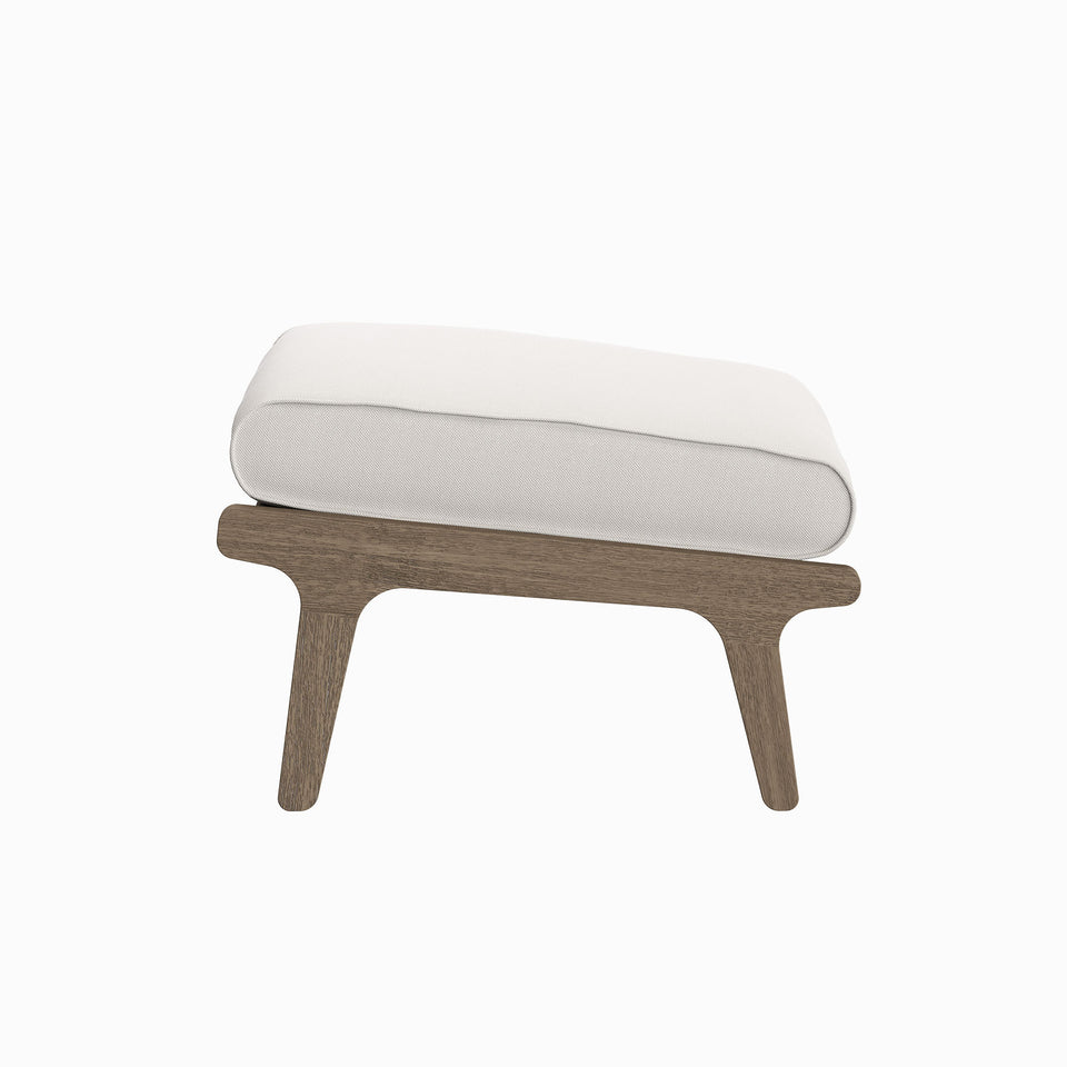 Saratoga Outdoor Patio Teak Wood Chair and Ottoman Set by Modway