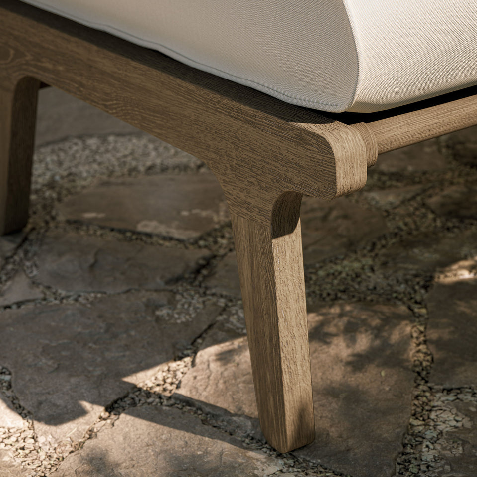 Saratoga Outdoor Patio Teak Ottoman by Modway