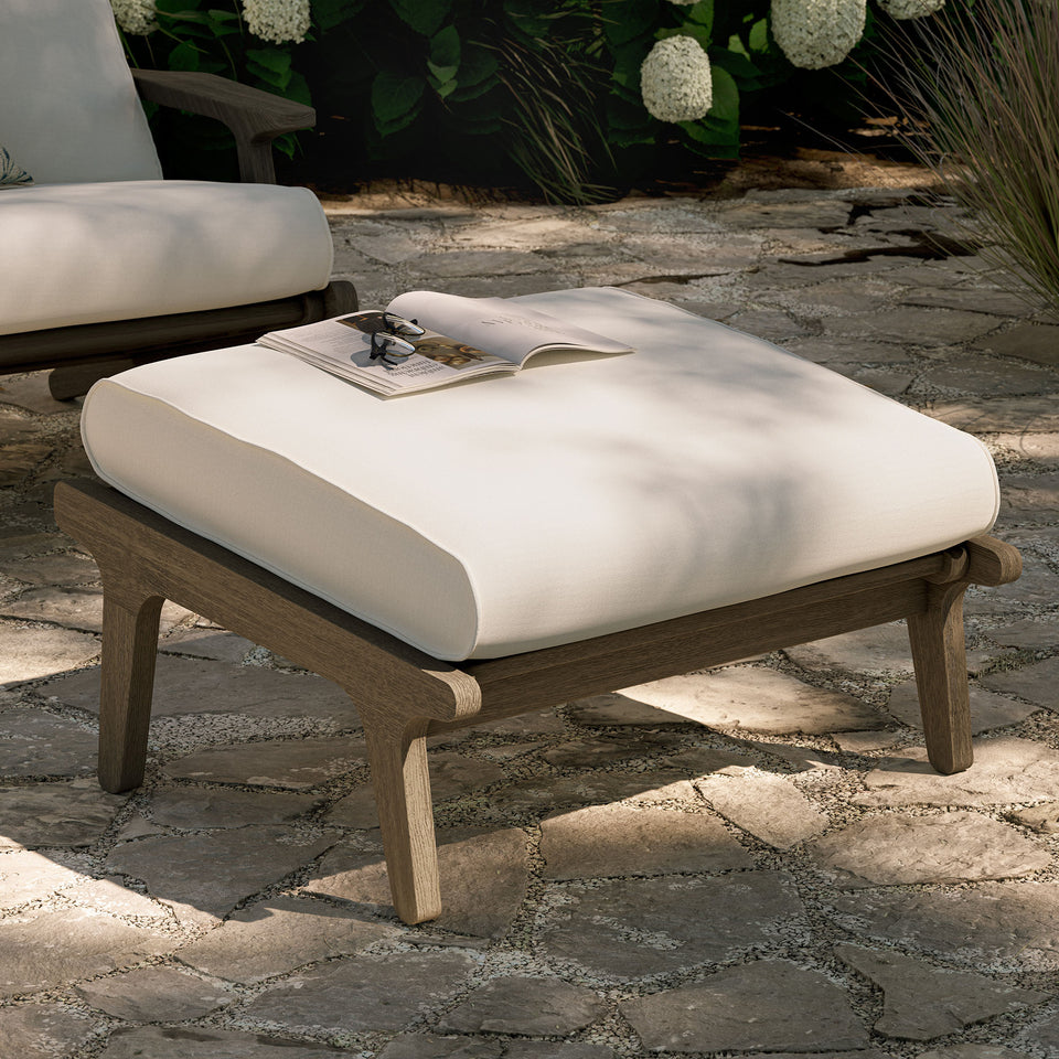 Saratoga Outdoor Patio Teak Ottoman by Modway