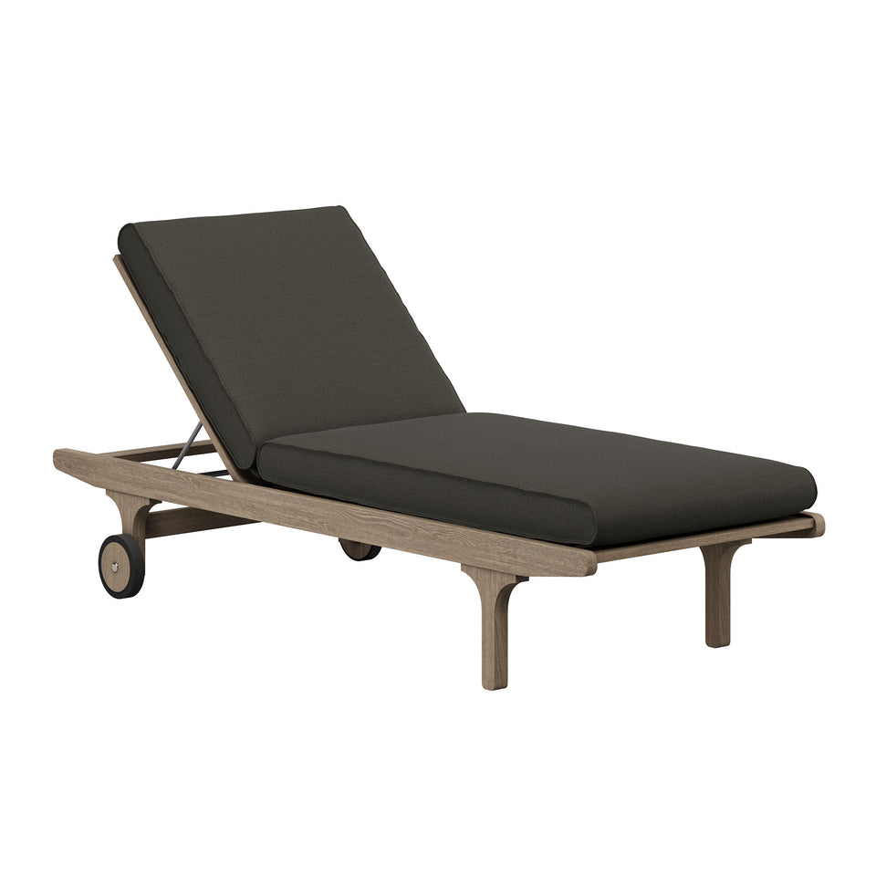 Saratoga Outdoor Patio Teak Wood 3-Piece Chaise Lounge Furniture Set by Modway