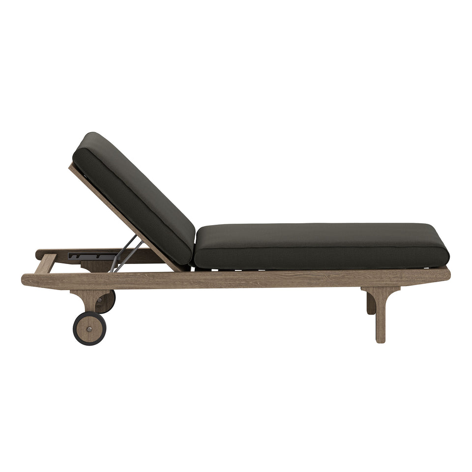 Saratoga Outdoor Patio Teak Wood 3-Piece Chaise Lounge Furniture Set by Modway