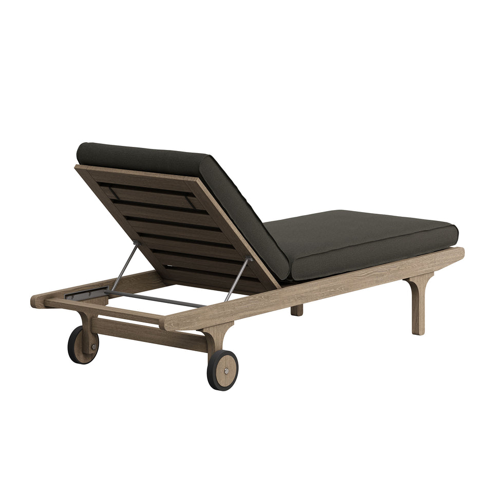 Saratoga Outdoor Patio Teak Wood 3-Piece Chaise Lounge Furniture Set by Modway