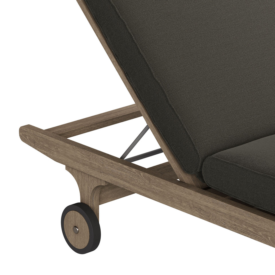 Saratoga Outdoor Patio Teak Chaise Lounge Chair by Modway