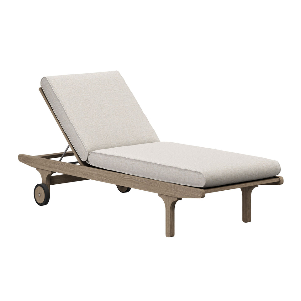 Saratoga Outdoor Patio Teak Wood 3-Piece Chaise Lounge Furniture Set by Modway