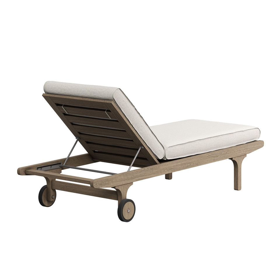 Saratoga Outdoor Patio Teak Chaise Lounge Chair by Modway
