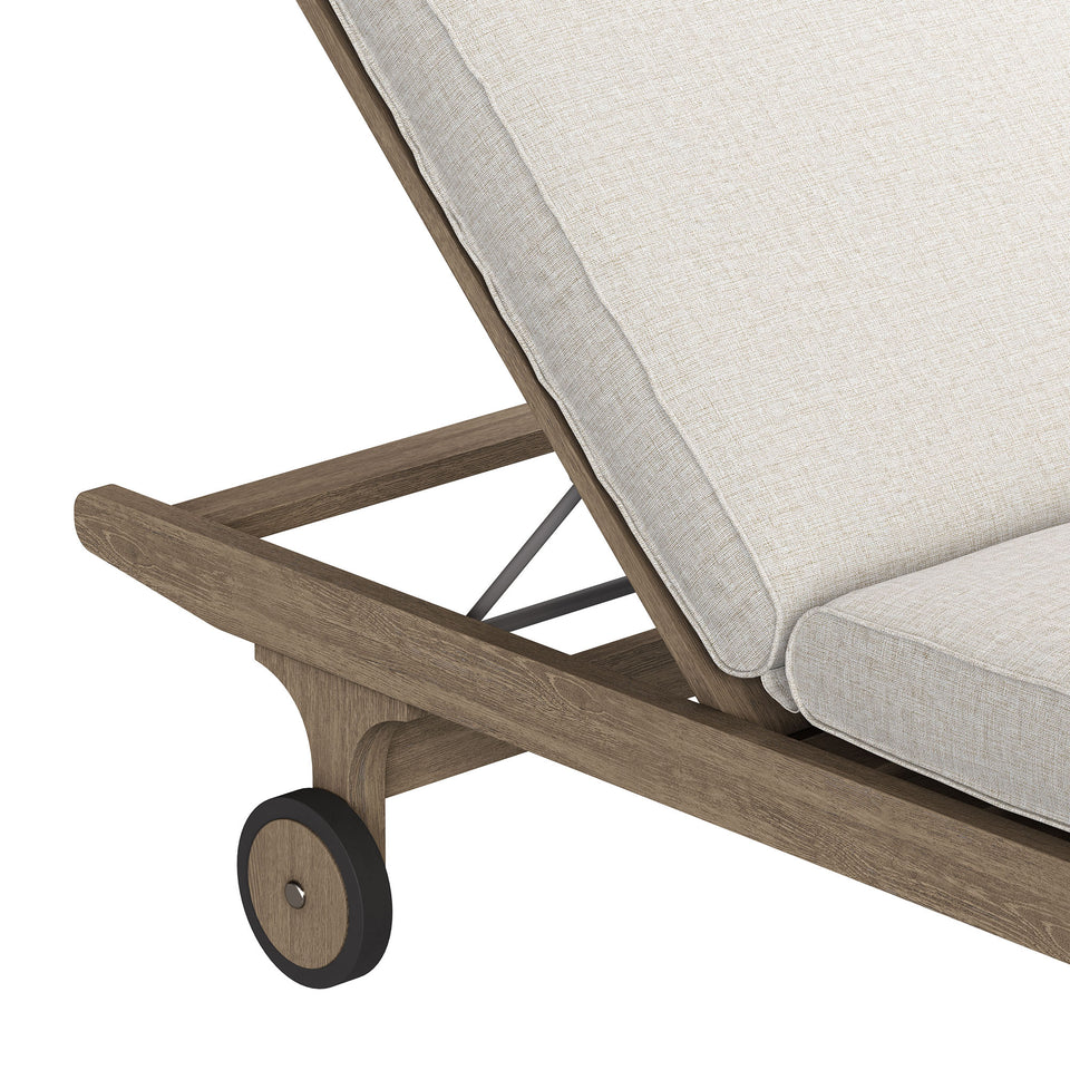 Saratoga Outdoor Patio Teak Chaise Lounge Chair by Modway