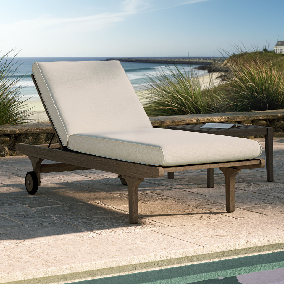 Saratoga Outdoor Patio Teak Chaise Lounge Chair by Modway