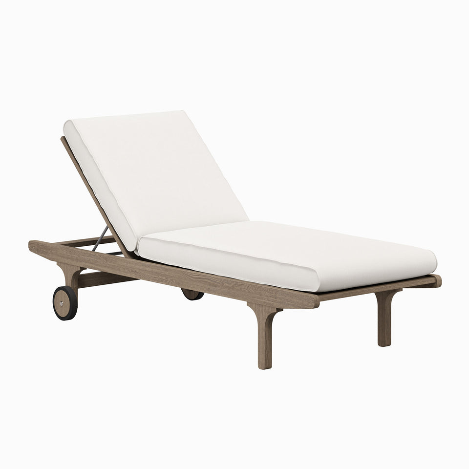 Saratoga Outdoor Patio Teak Chaise Lounge Chair by Modway