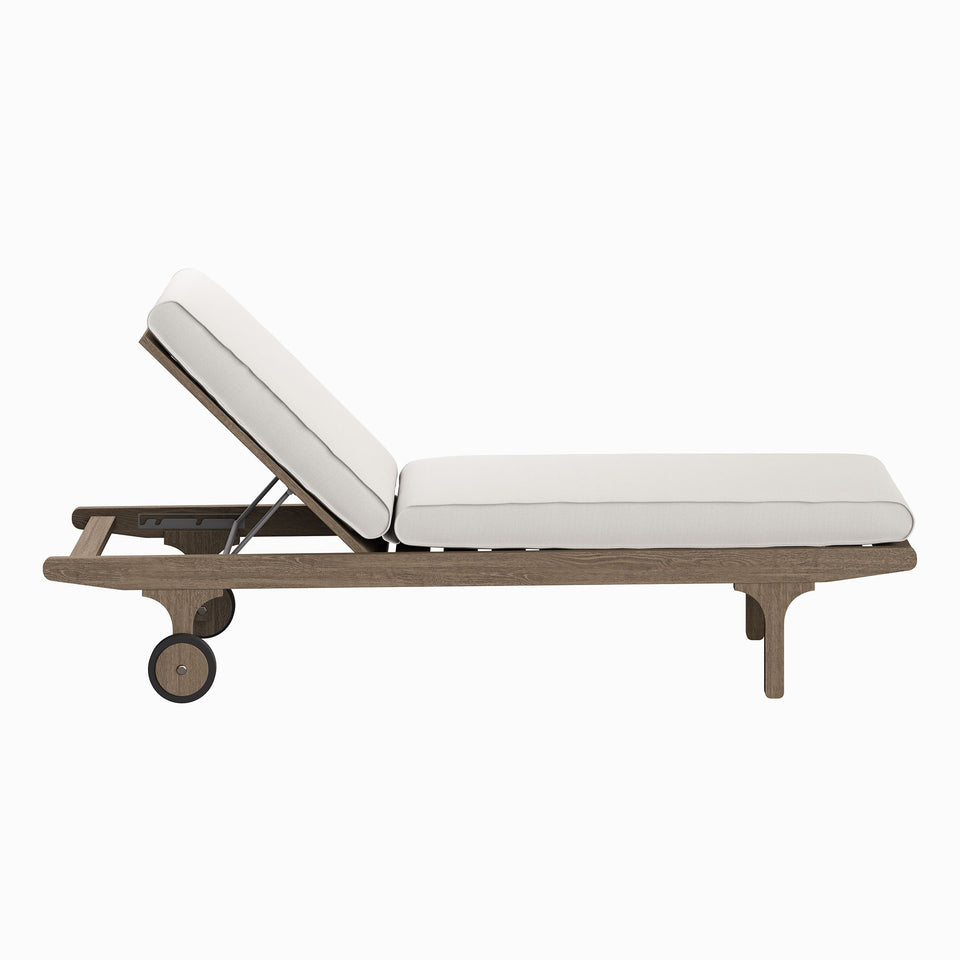 Saratoga Outdoor Patio Teak Chaise Lounge Chair by Modway
