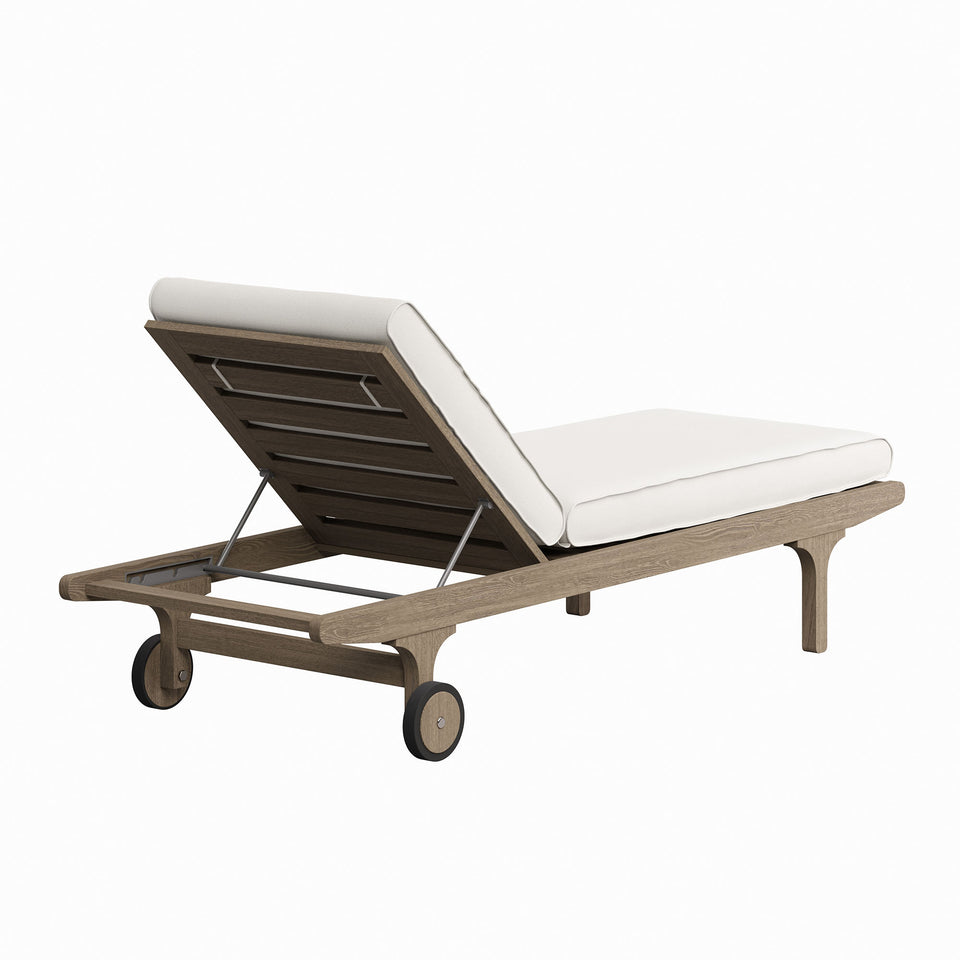 Saratoga Outdoor Patio Teak Chaise Lounge Chair by Modway