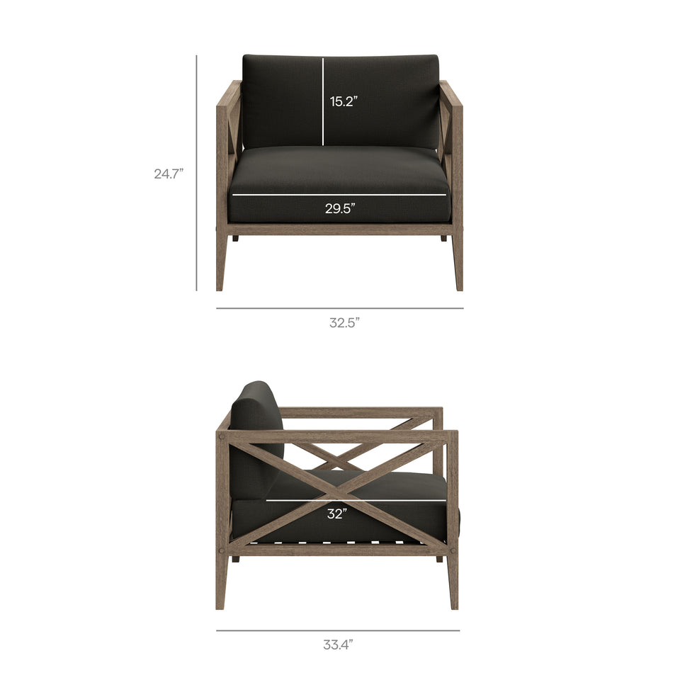 Northlake Outdoor Patio Teak Armchair by Modway