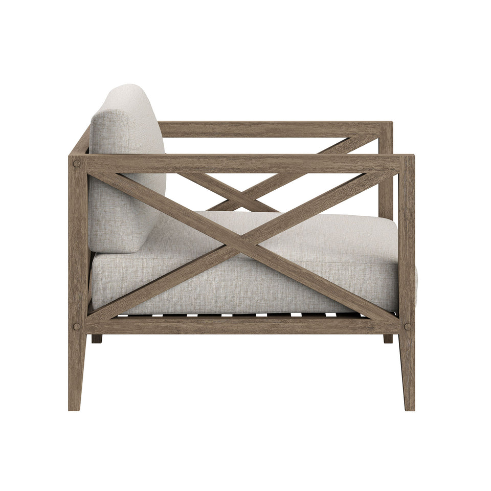 Northlake 3-Piece Outdoor Patio Teak Wood Furniture Set with Armchair and Side Table by Modway