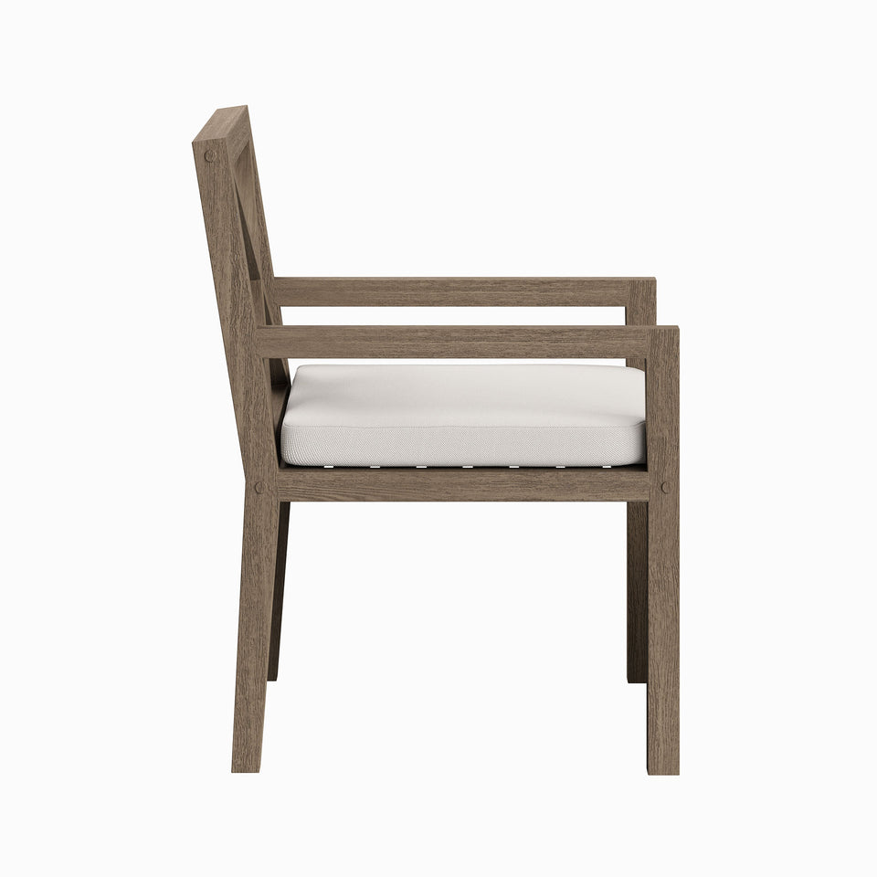 Northlake Outdoor Patio Teak Dining Armchair by Modway