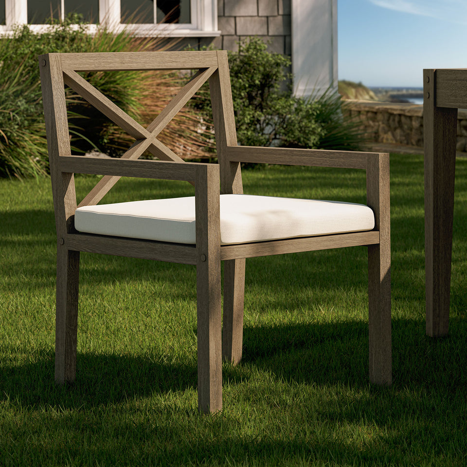 Northlake Outdoor Patio Teak Dining Armchair by Modway