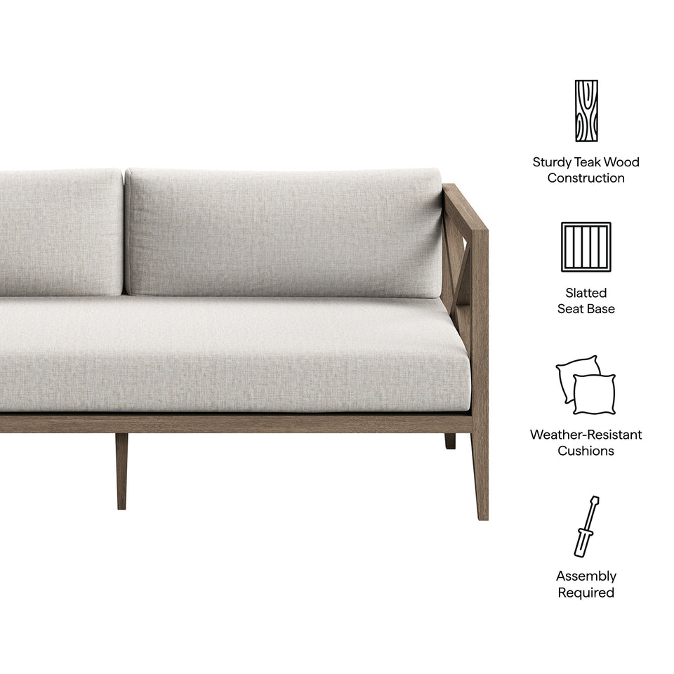 Northlake Outdoor Patio Teak Loveseat by Modway