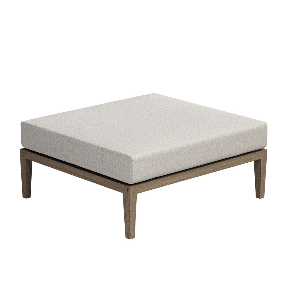 Northlake Outdoor Patio Teak Wood Loveseat and Ottoman Set by Modway