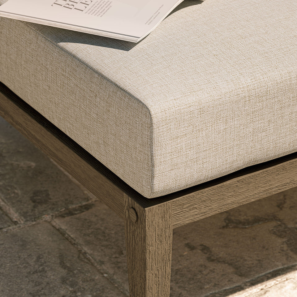 Northlake Outdoor Patio Teak Ottoman by Modway