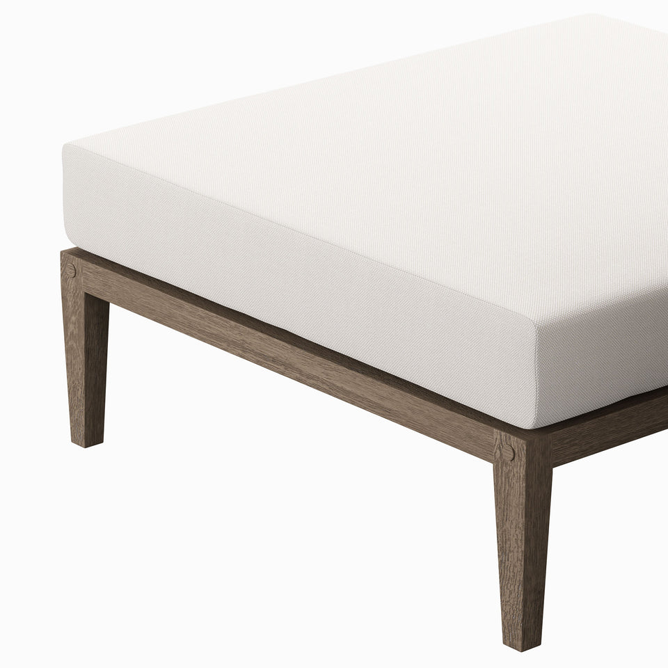 Northlake Outdoor Patio Teak Ottoman by Modway