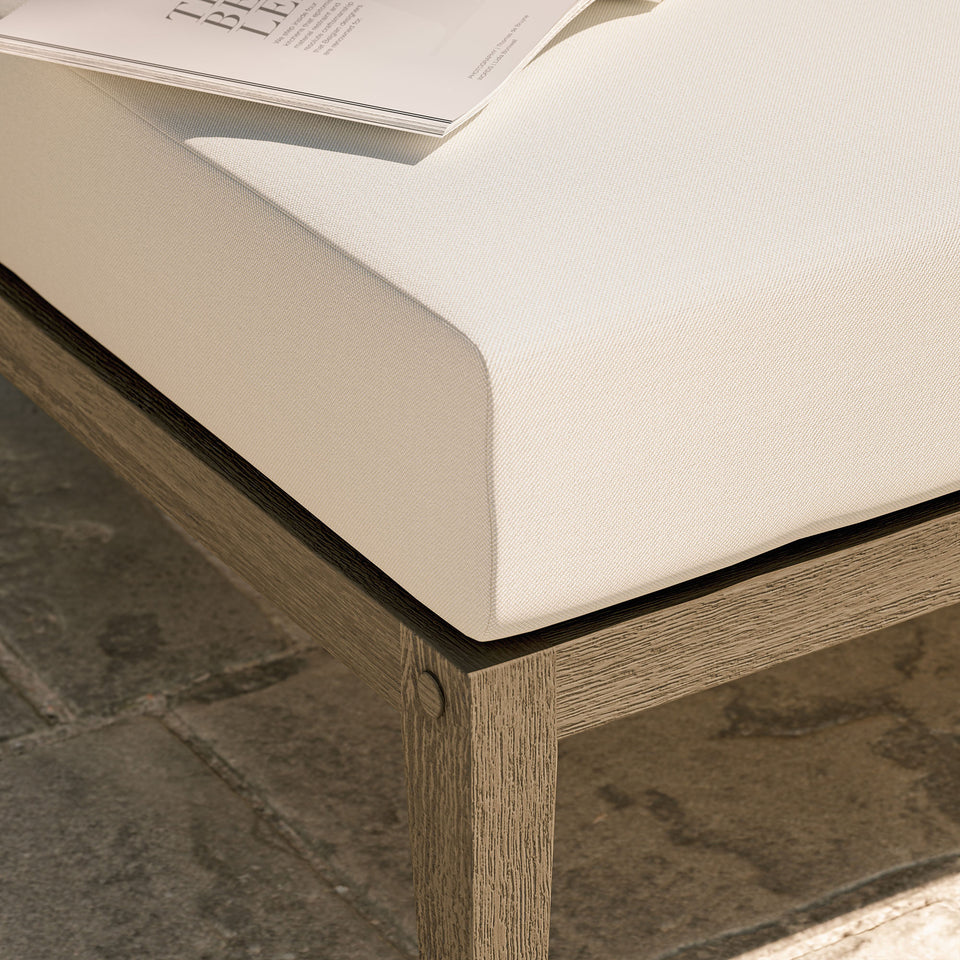 Northlake Outdoor Patio Teak Ottoman by Modway