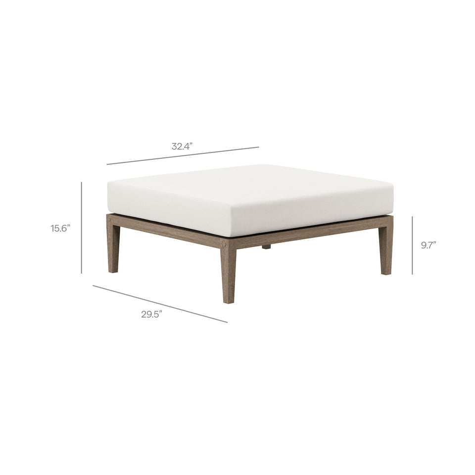Northlake Outdoor Patio Teak Ottoman by Modway