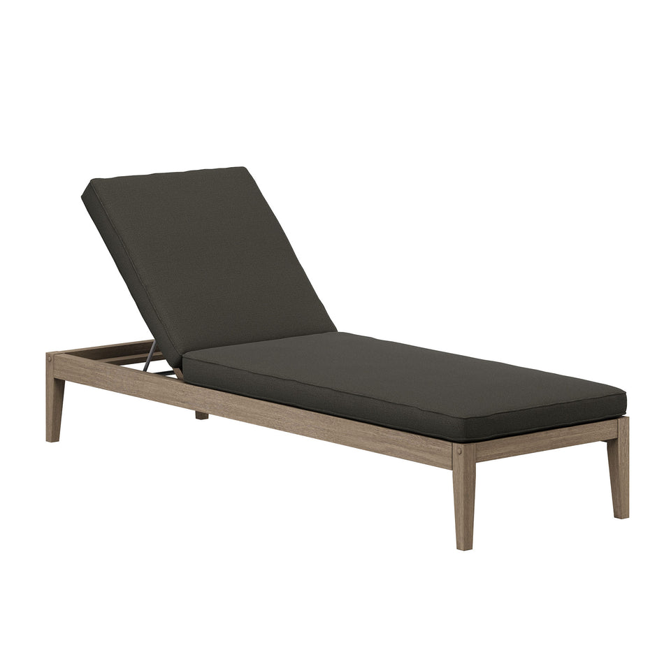 Northlake 3-Piece Outdoor Patio Teak Wood Furniture Set with Chaise Lounges and Side Table by Modway