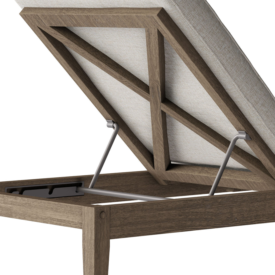 Northlake Outdoor Patio Teak Chaise Lounge by Modway