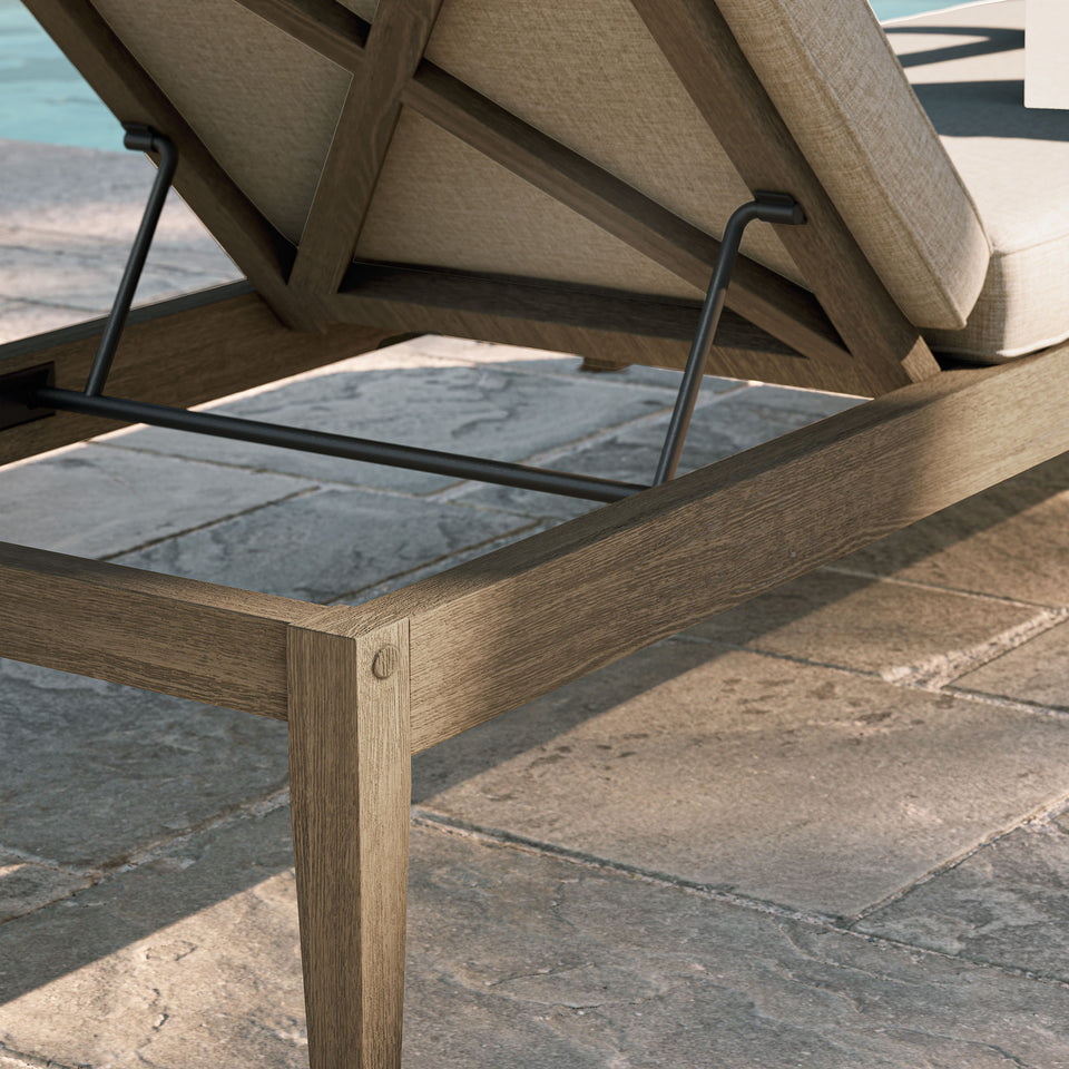 Northlake Outdoor Patio Teak Chaise Lounge by Modway